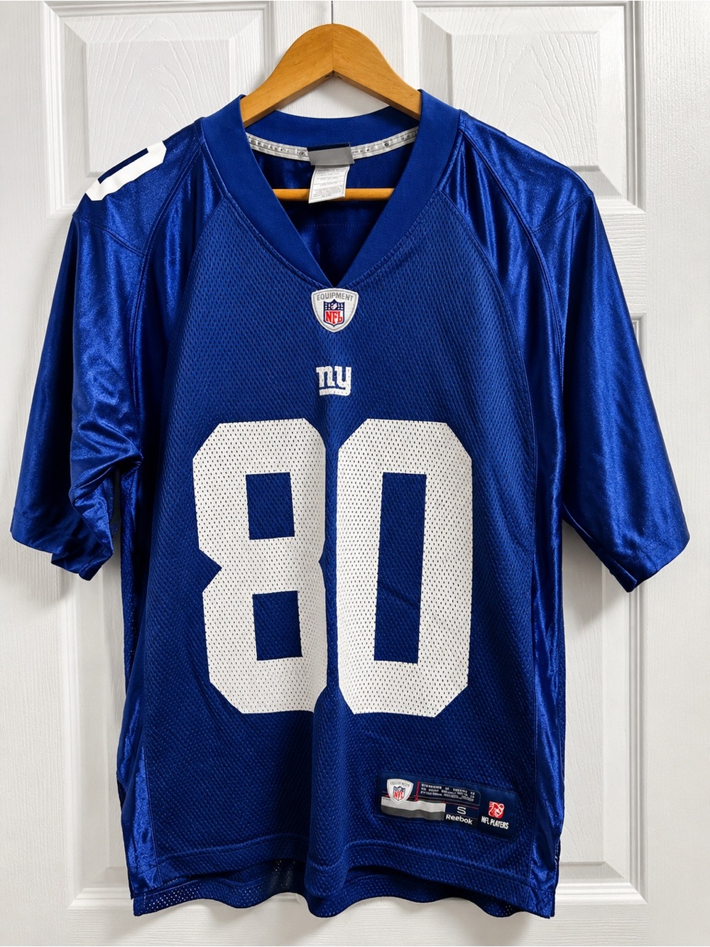 Reebok OnField New York Giants Victor Cruz #80 NFL Jersey Men’s Small Blue